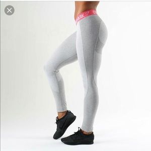 Gray and pink gymshark flex leggings